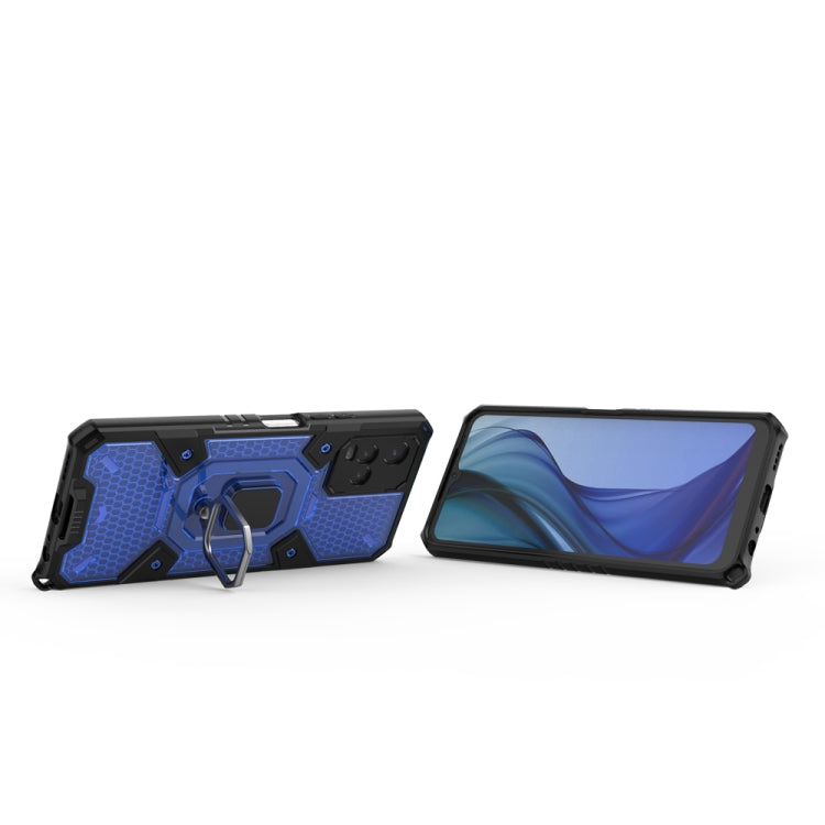 For vivo Y21 Space PC+TPU Shockproof Phone Case with Ring Holder