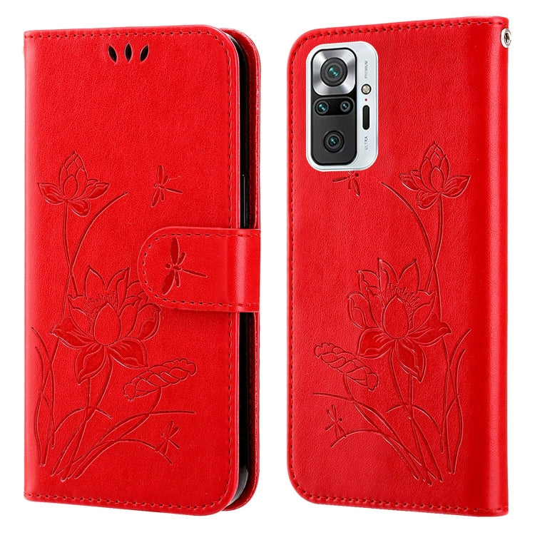 For Xiaomi Redmi Note 9 Pro / Pro Max Lotus Embossed Leather Phone Case