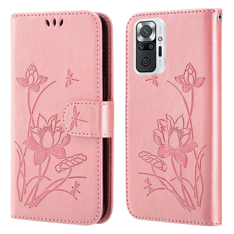 For Xiaomi Redmi Note 9 Pro / Pro Max Lotus Embossed Leather Phone Case