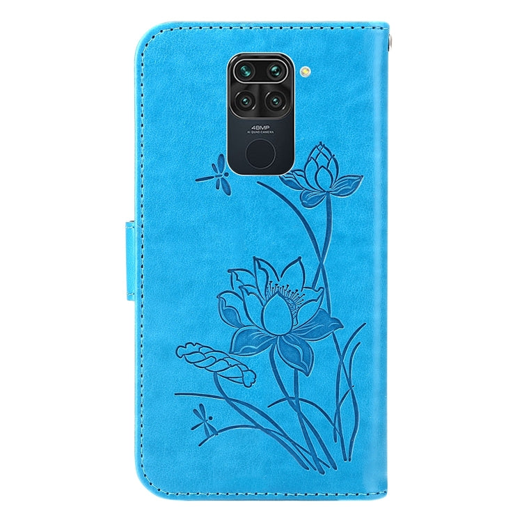 For Xiaomi Redmi Note 9 / 10X 4G Lotus Embossed Leather Phone Case