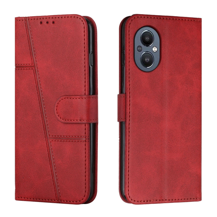 For OPPO A96 5G / Reno7 Z 5G / OnePlus Nord N20 5G Stitching Calf Texture Buckle Leather Phone Case