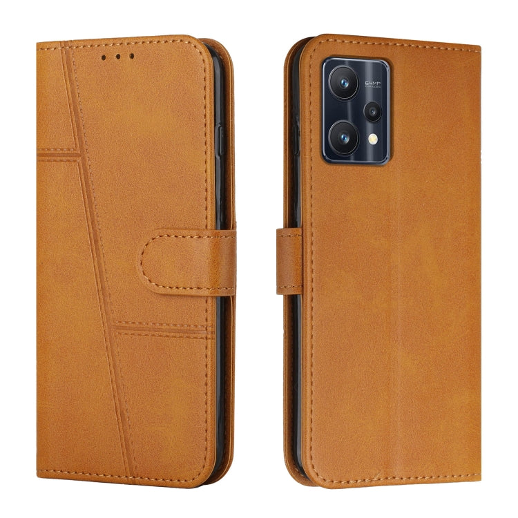 For OPPO Realme 9 Pro+ Stitching Calf Texture Buckle Leather Phone Case