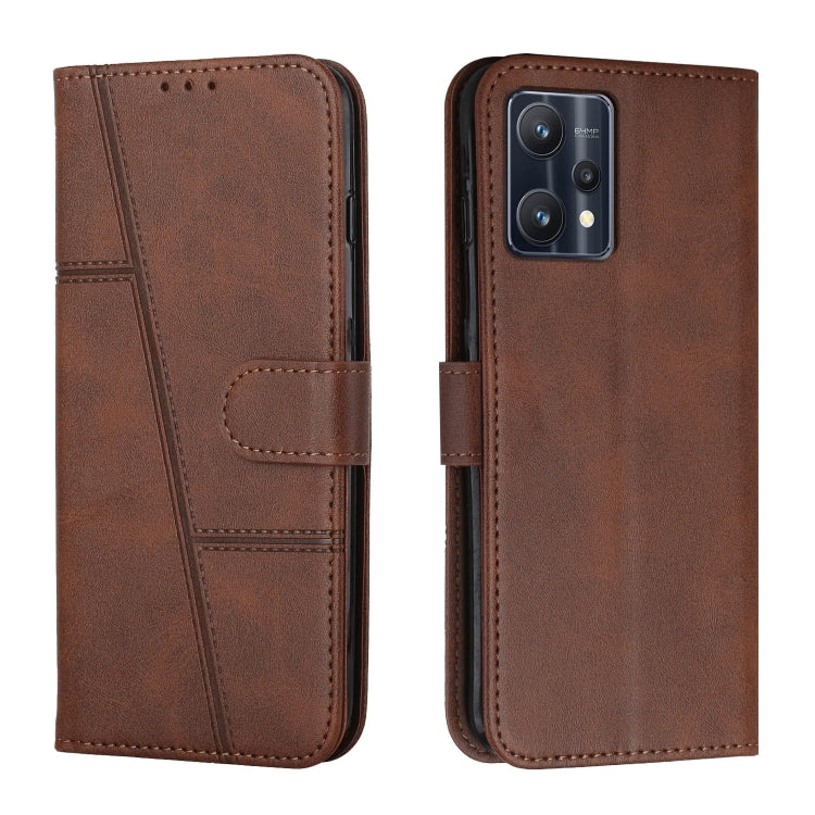 For OPPO Realme 9 Pro / Realme V25 Stitching Calf Texture Buckle Leather Phone Case