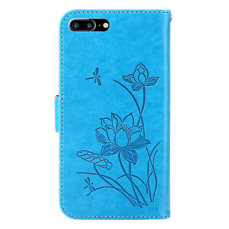 For iPhone SE 2022 / SE 2020 / 8 / 7 Lotus Embossed Leather Phone Case