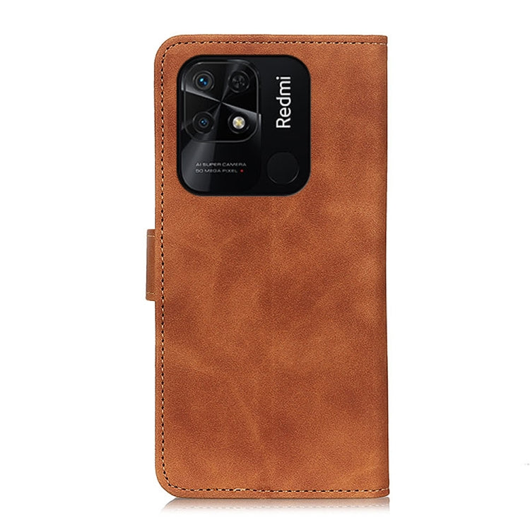 For Xiaomi Redmi 10C/Redmi 10 India/Redmi 10 Power/Poco C40 KHAZNEH Retro Texture Leather Phone Case