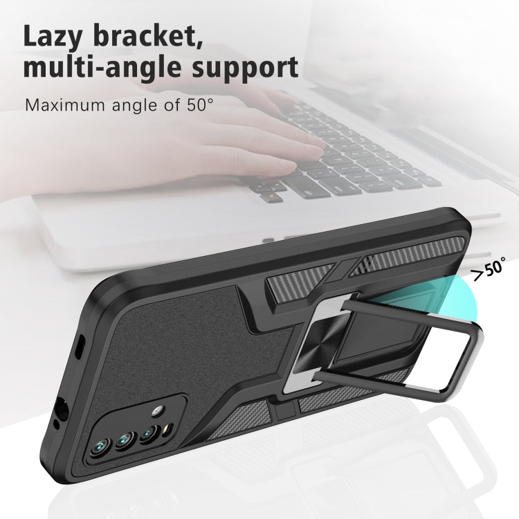 For Xiaomi Redmi Note 9 4G Armor 2 in 1 PC + TPU Magnetic Phone Case