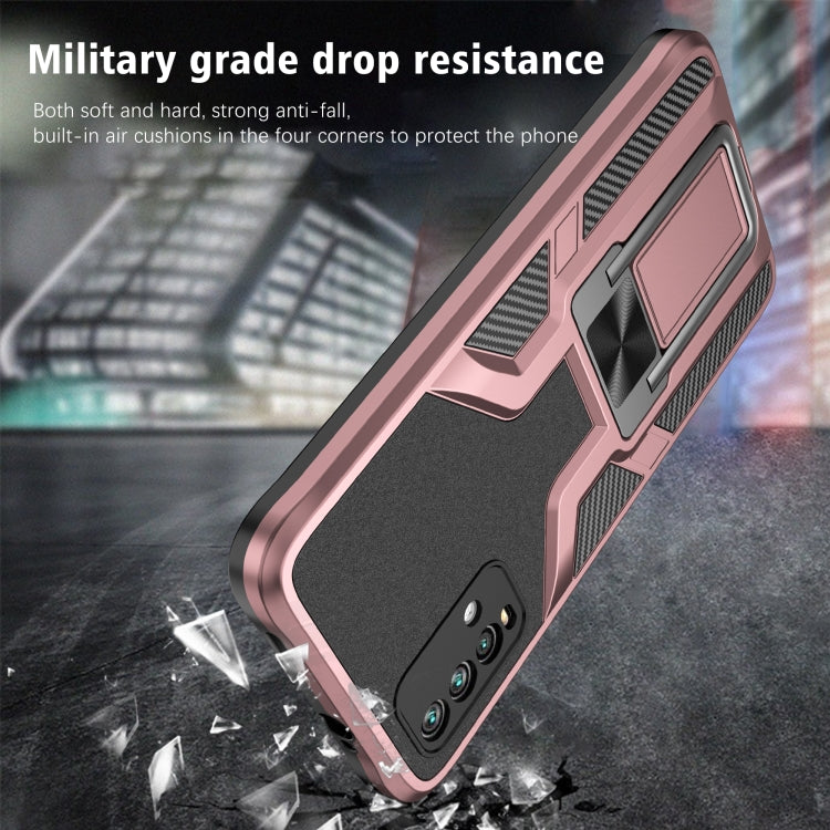 For Xiaomi Redmi Note 9 4G Armor 2 in 1 PC + TPU Magnetic Phone Case