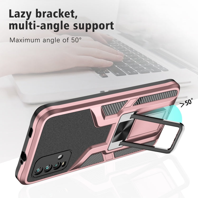 For Xiaomi Redmi Note 9 4G Armor 2 in 1 PC + TPU Magnetic Phone Case