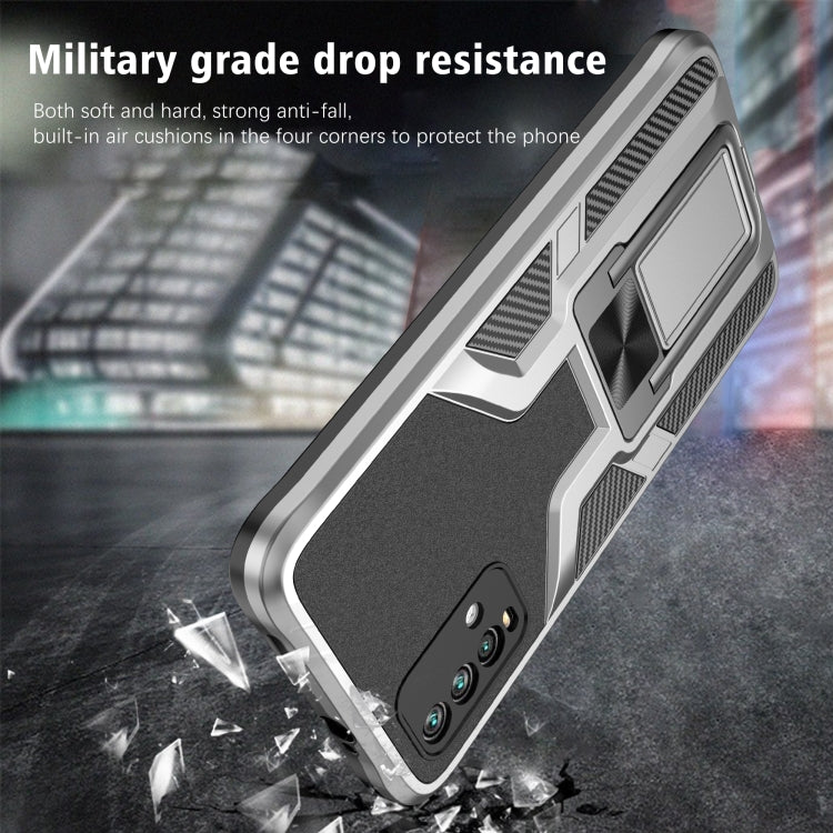 For Xiaomi Redmi Note 9 4G Armor 2 in 1 PC + TPU Magnetic Phone Case