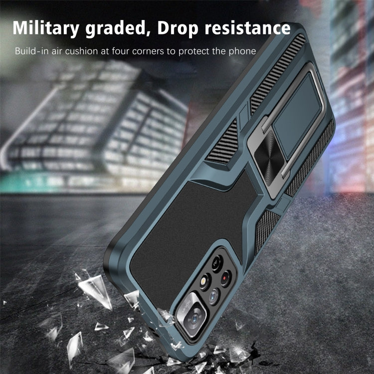 For Xiaomi Redmi Note 11 5G Armor 2 in 1 PC + TPU Magnetic Phone Case