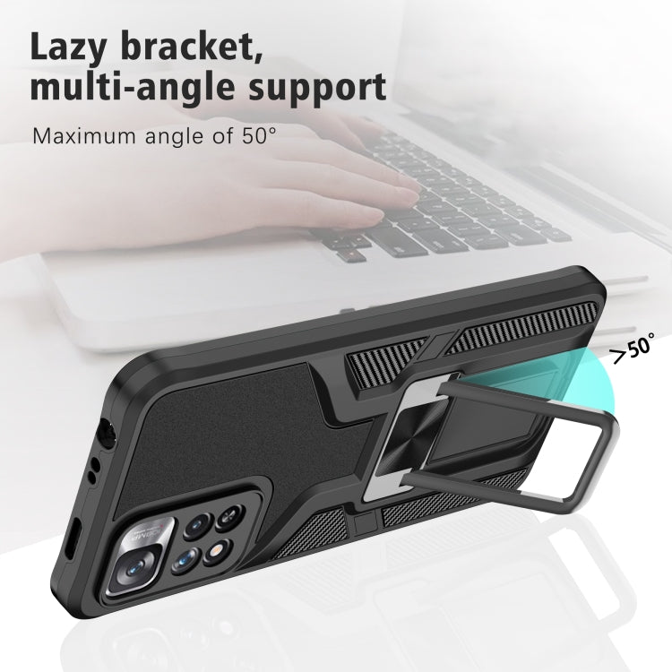For Xiaomi Redmi Note 11 Pro Armor 2 in 1 PC + TPU Magnetic Phone Case