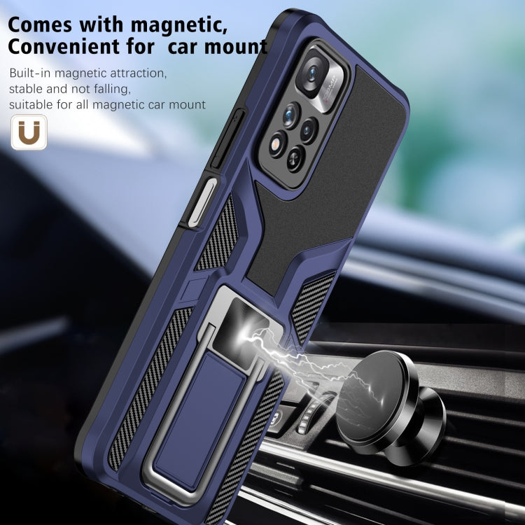 For Xiaomi Redmi Note 11 Pro Armor 2 in 1 PC + TPU Magnetic Phone Case