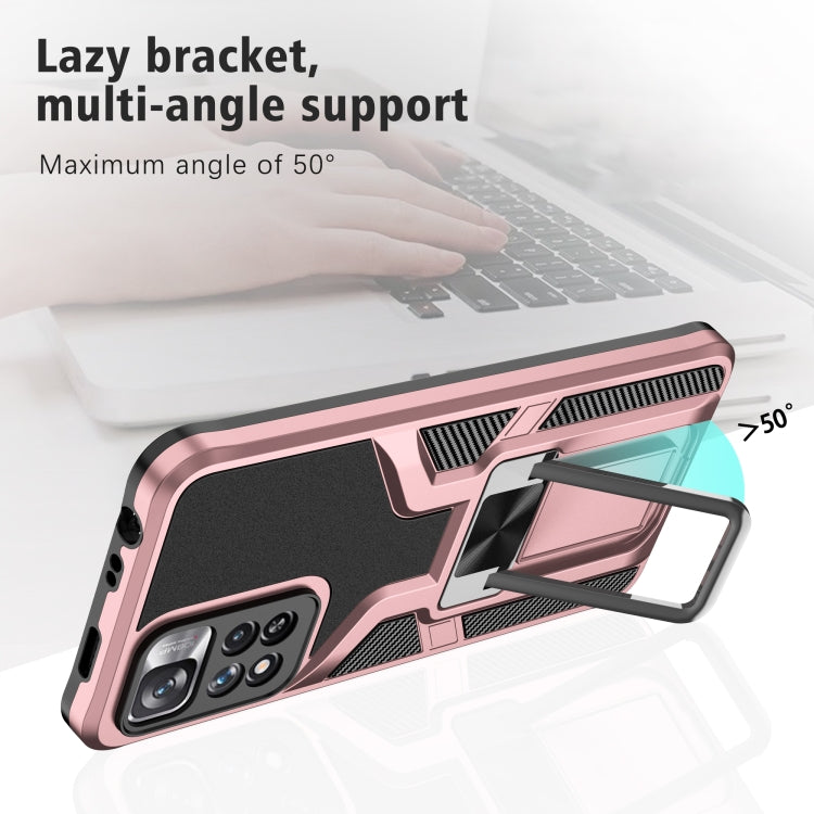 For Xiaomi Redmi Note 11 Pro Armor 2 in 1 PC + TPU Magnetic Phone Case