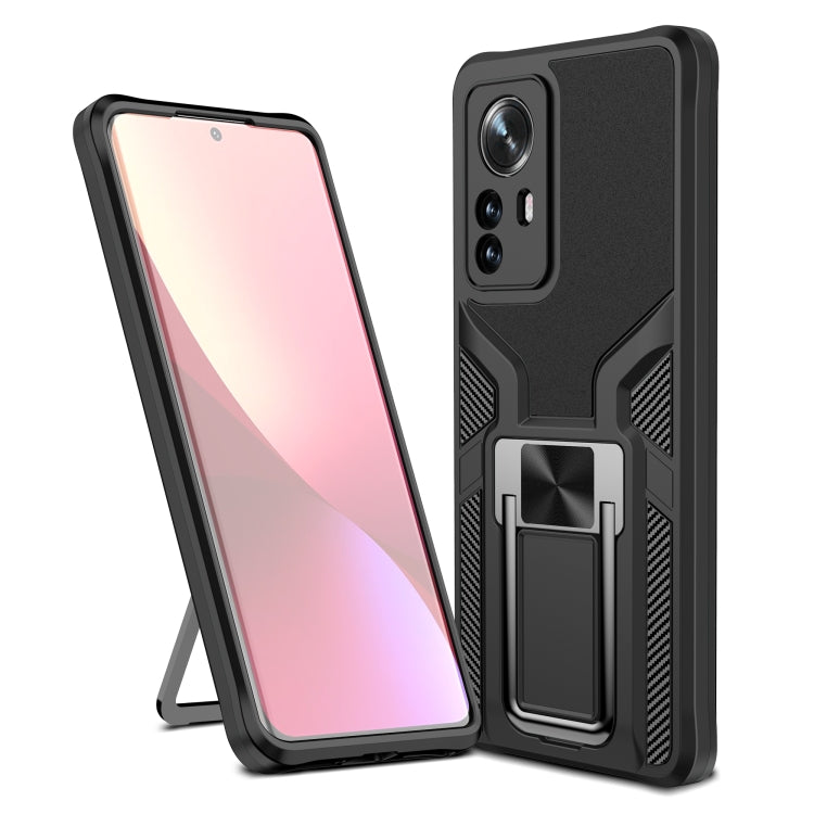 For Xiaomi 12 Pro Armor 2 in 1 PC + TPU Magnetic Phone Case