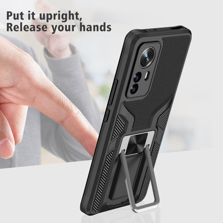For Xiaomi 12 Pro Armor 2 in 1 PC + TPU Magnetic Phone Case