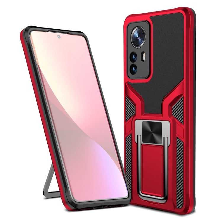 For Xiaomi 12 Pro Armor 2 in 1 PC + TPU Magnetic Phone Case