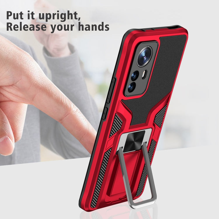 For Xiaomi 12 Pro Armor 2 in 1 PC + TPU Magnetic Phone Case