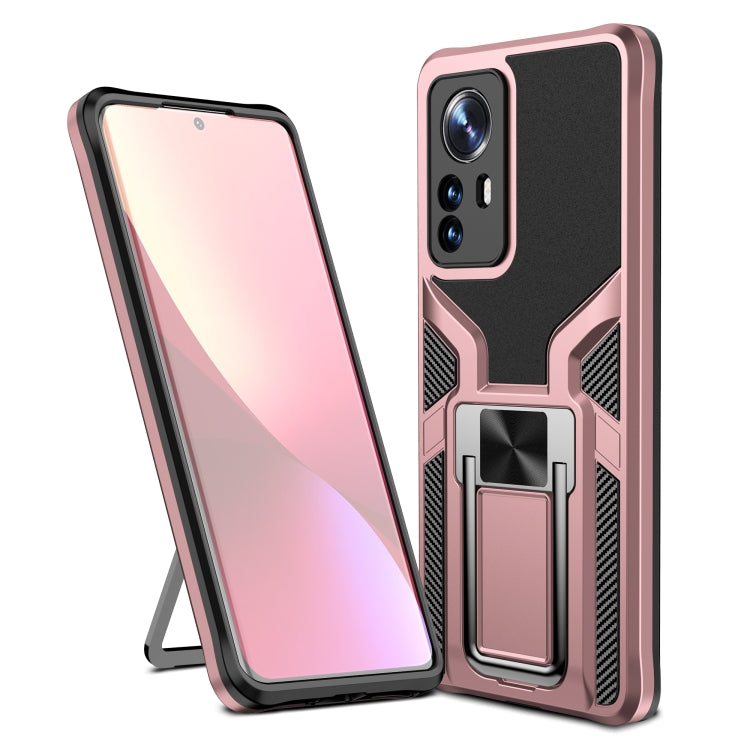 For Xiaomi 12 Pro Armor 2 in 1 PC + TPU Magnetic Phone Case