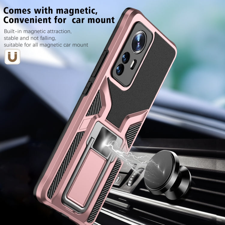 For Xiaomi 12 Pro Armor 2 in 1 PC + TPU Magnetic Phone Case