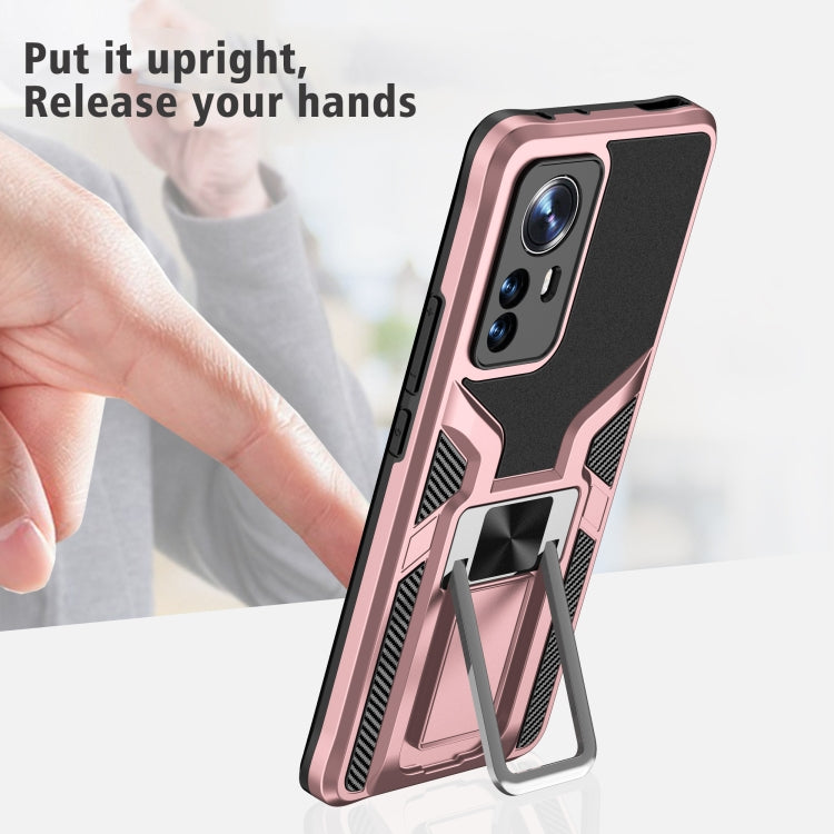 For Xiaomi 12 Pro Armor 2 in 1 PC + TPU Magnetic Phone Case