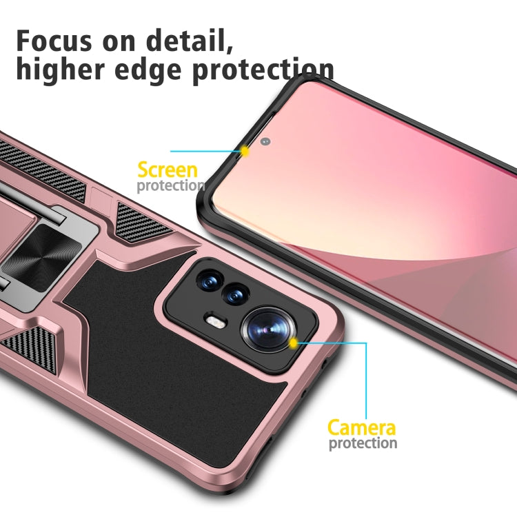 For Xiaomi 12 Pro Armor 2 in 1 PC + TPU Magnetic Phone Case