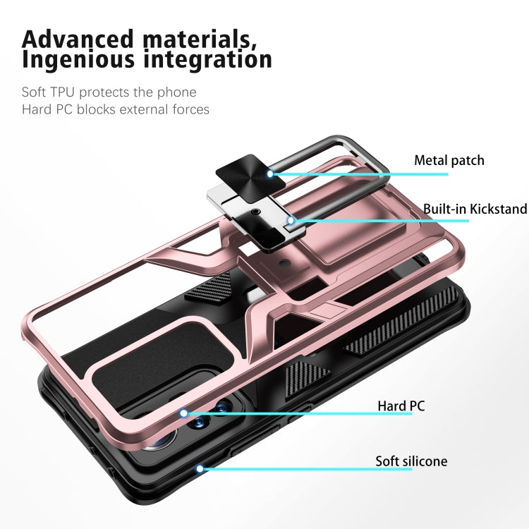 For Xiaomi 12 Pro Armor 2 in 1 PC + TPU Magnetic Phone Case