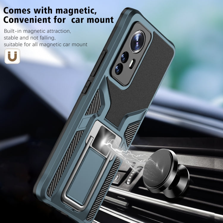 For Xiaomi 12 Pro Armor 2 in 1 PC + TPU Magnetic Phone Case