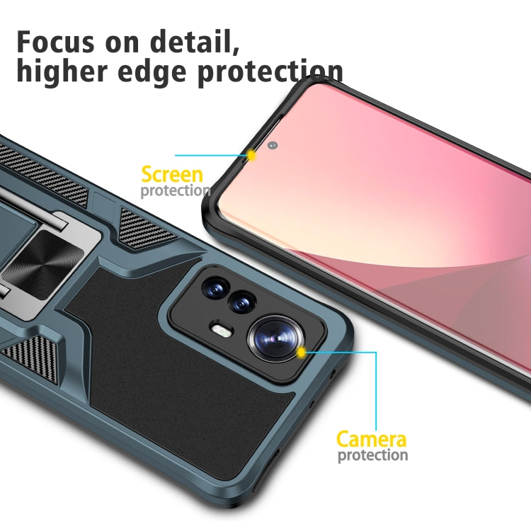 For Xiaomi 12 Pro Armor 2 in 1 PC + TPU Magnetic Phone Case