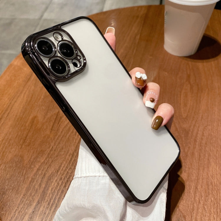 For iPhone 13 Pro Electroplated Frosted Glass Phone Case