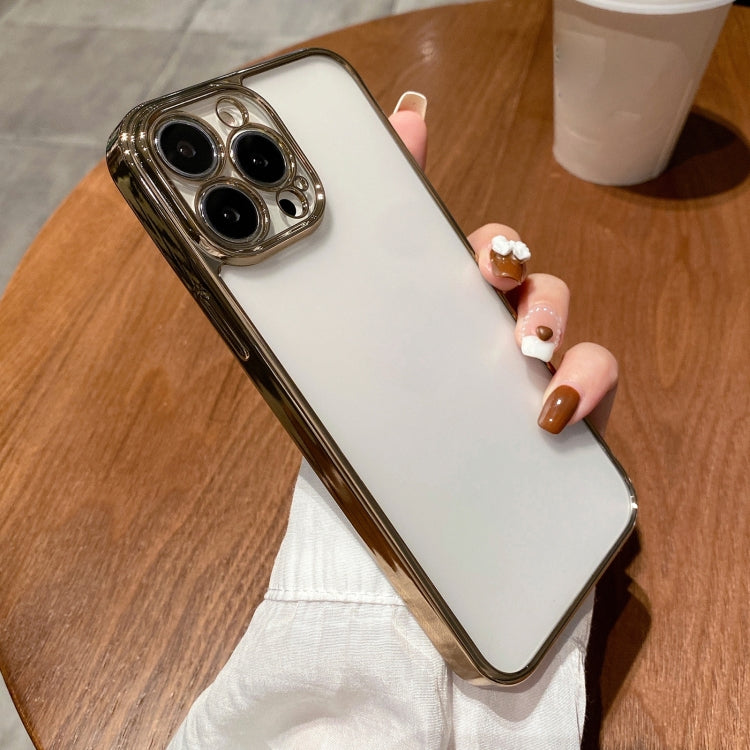 Electroplated Frosted Glass Phone Case For iPhone 12 Pro