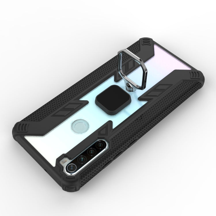 For Xiaomi Redmi Note 8T Iron Warrior Shockproof PC + TPU Protective Case with Ring Holder(Red)