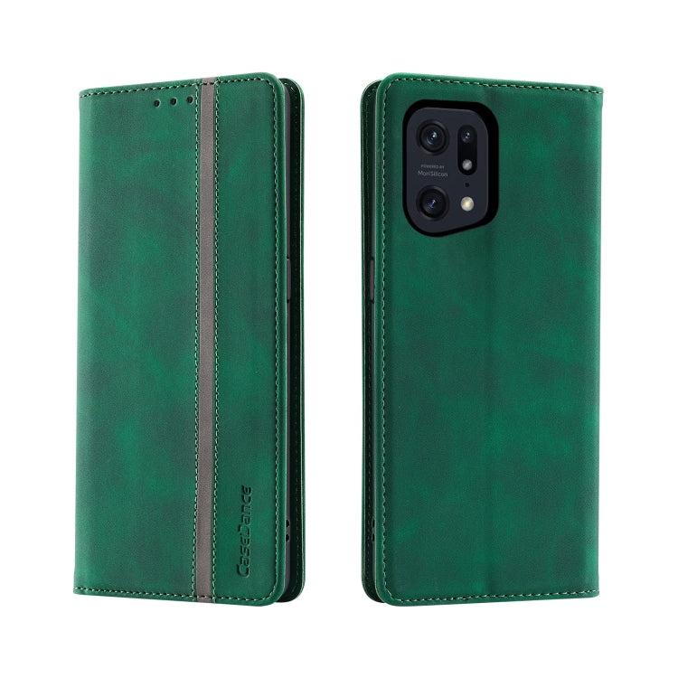 For OPPO Find X5 / X5 Pro Splicing Skin Feel Magnetic Leather Phone Case