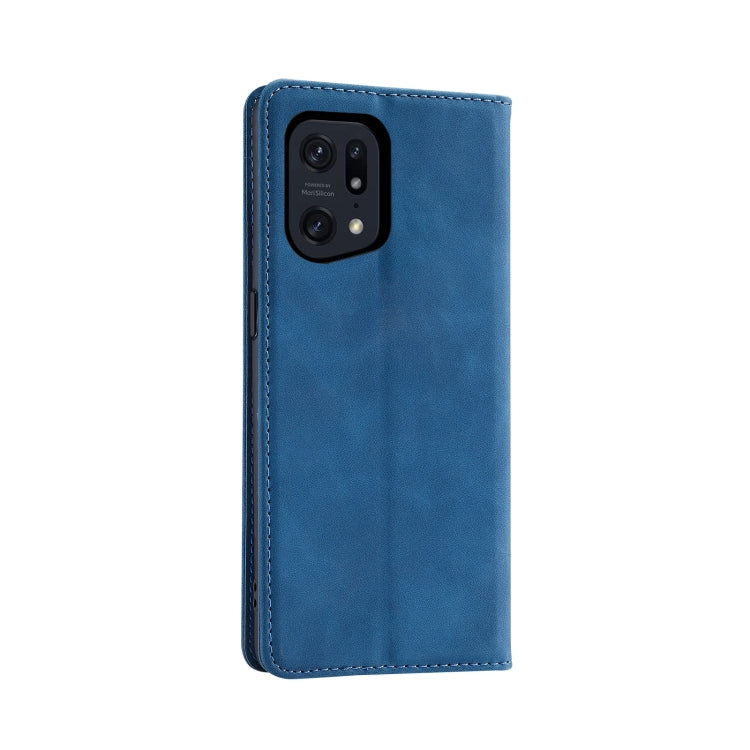 For OPPO Find X5 / X5 Pro Splicing Skin Feel Magnetic Leather Phone Case