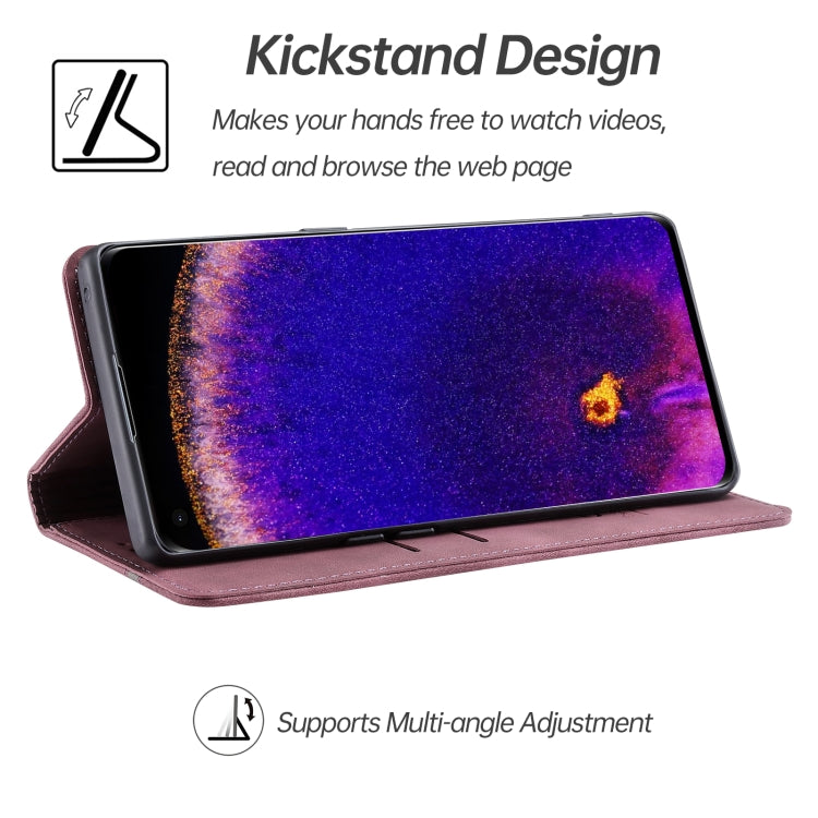 For OPPO Find X5 Lite Splicing Skin Feel Magnetic Leather Phone Case