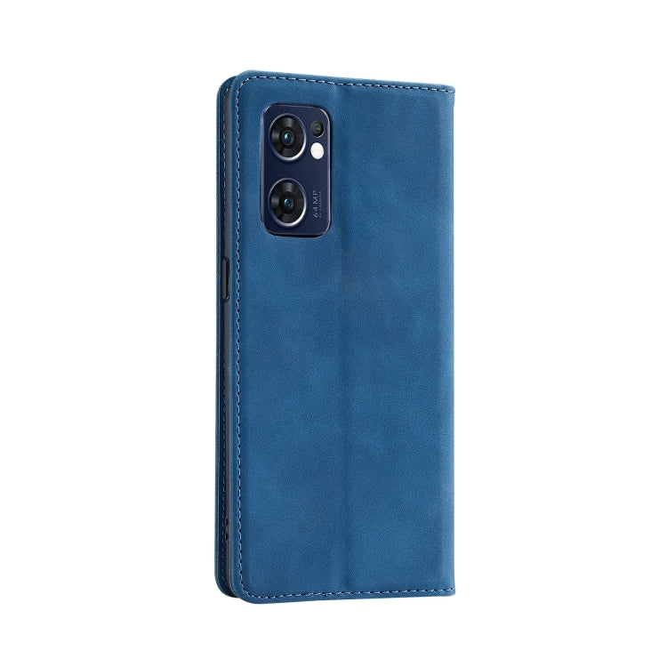 For OPPO Find X5 Lite Splicing Skin Feel Magnetic Leather Phone Case