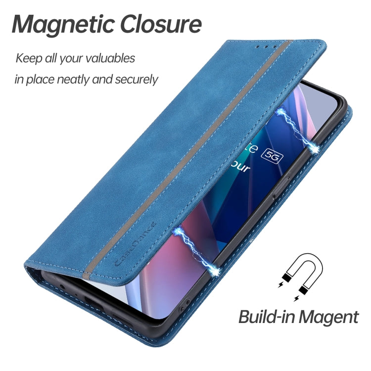 For OPPO Find X5 Lite Splicing Skin Feel Magnetic Leather Phone Case