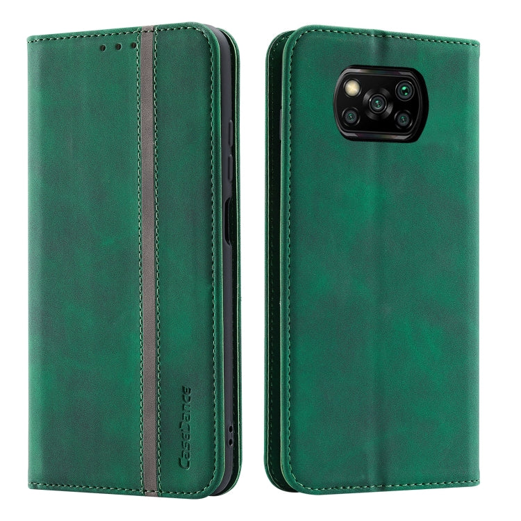 For Xiaomi Poco X3 / X3 Pro Splicing Skin Feel Magnetic Leather Phone Case