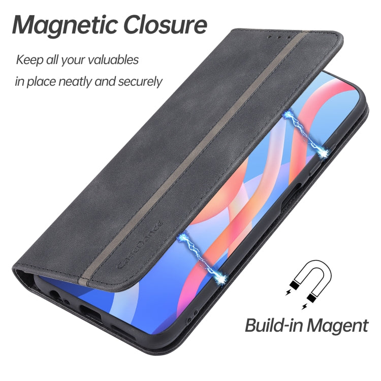 For Xiaomi Redmi Note 11 5G CN Version Splicing Skin Feel Magnetic Leather Phone Case