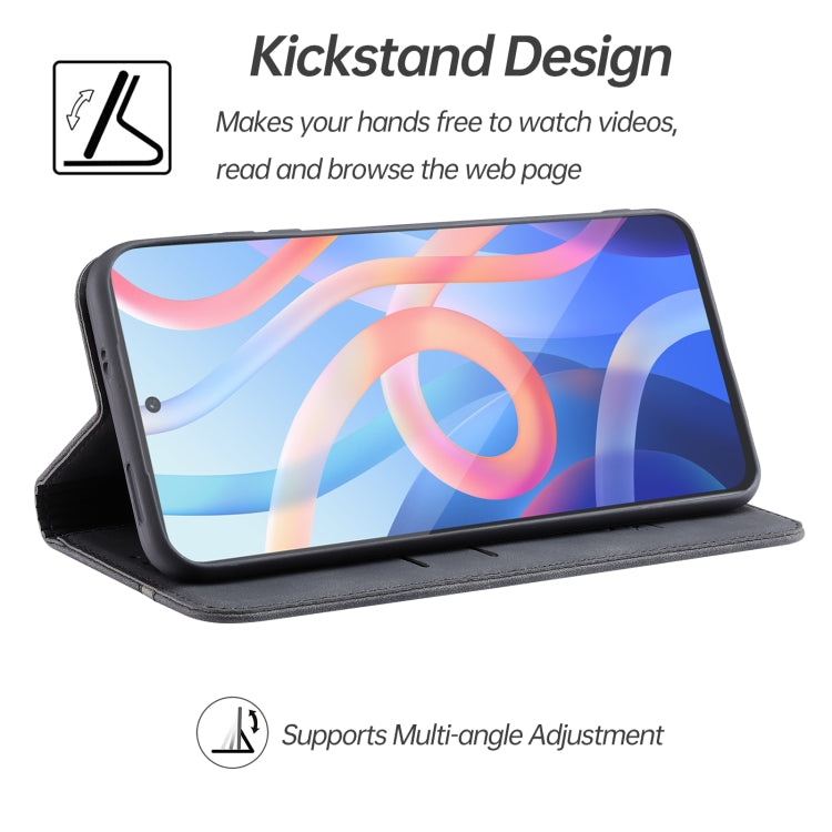 For Xiaomi Redmi Note 11 5G CN Version Splicing Skin Feel Magnetic Leather Phone Case