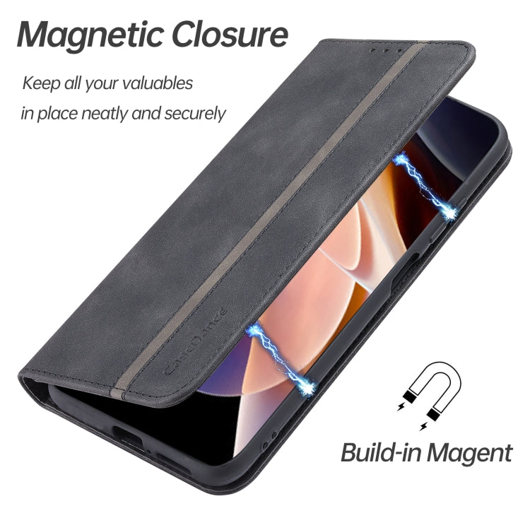 For Xiaomi Redmi Note 11 Pro 5G CN Version Splicing Skin Feel Magnetic Leather Phone Case