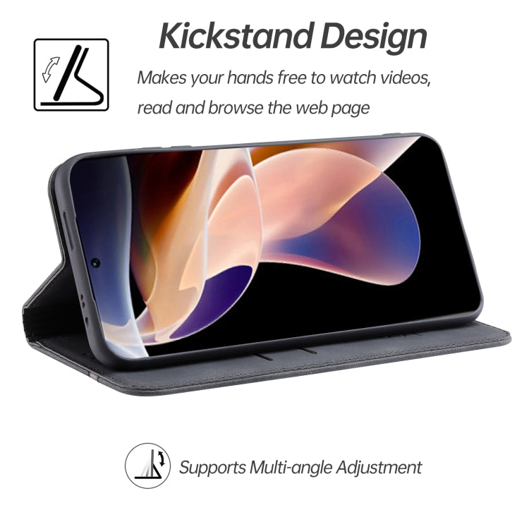 For Xiaomi Redmi Note 11 Pro 5G CN Version Splicing Skin Feel Magnetic Leather Phone Case