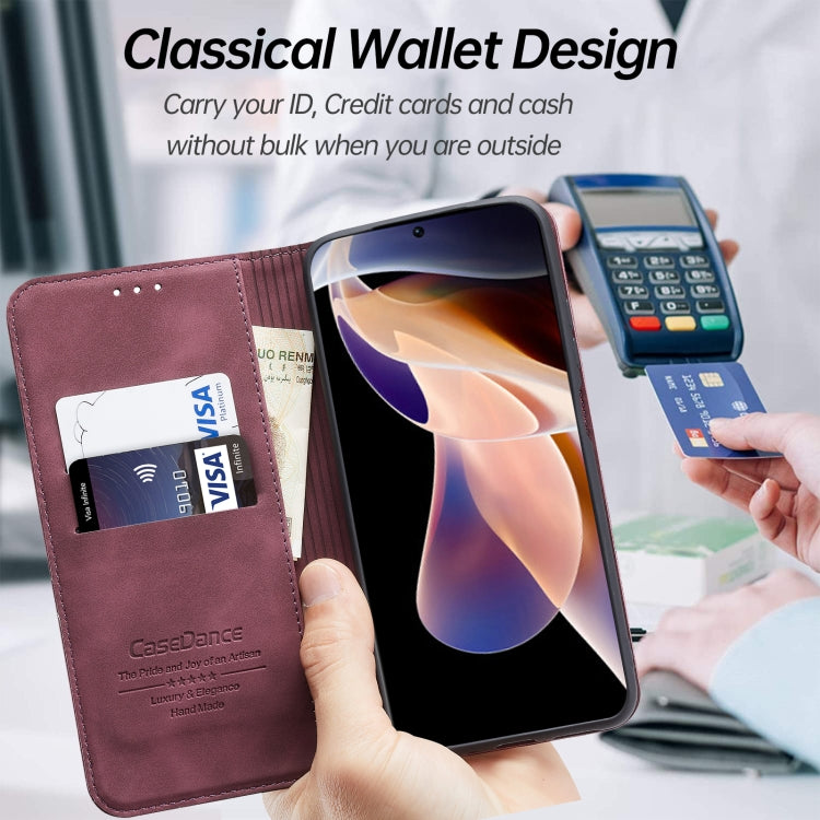 For Xiaomi Redmi Note 11 Pro 5G CN Version Splicing Skin Feel Magnetic Leather Phone Case