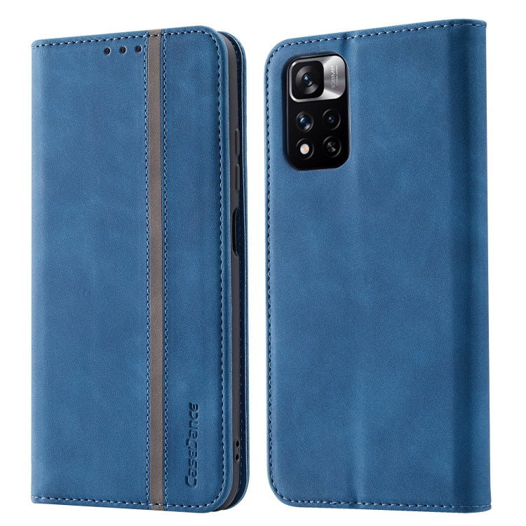 For Xiaomi Redmi Note 11 Pro 5G CN Version Splicing Skin Feel Magnetic Leather Phone Case