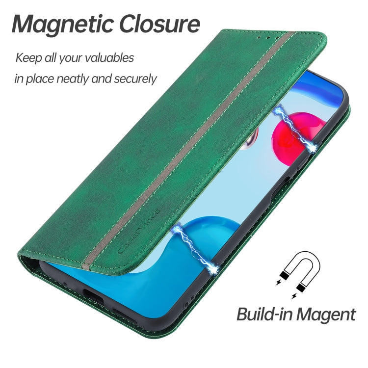 For Xiaomi Redmi Note 11S International Version Splicing Skin Feel Magnetic Leather Phone Case