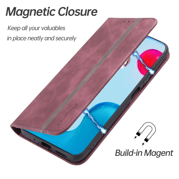 For Xiaomi Redmi Note 11S International Version Splicing Skin Feel Magnetic Leather Phone Case