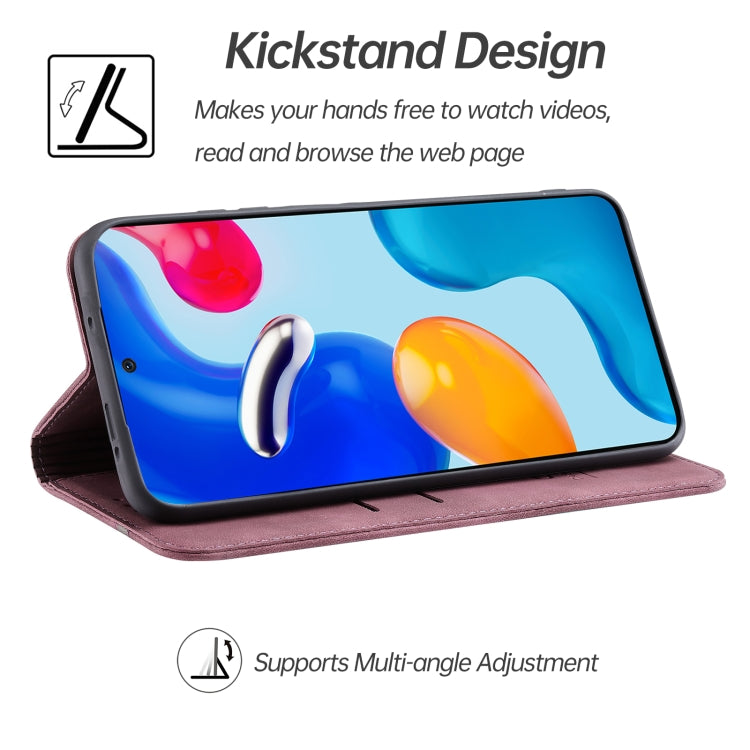 For Xiaomi Redmi Note 11S International Version Splicing Skin Feel Magnetic Leather Phone Case