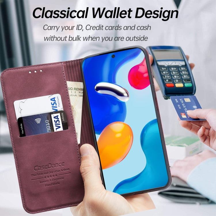 For Xiaomi Redmi Note 11S International Version Splicing Skin Feel Magnetic Leather Phone Case