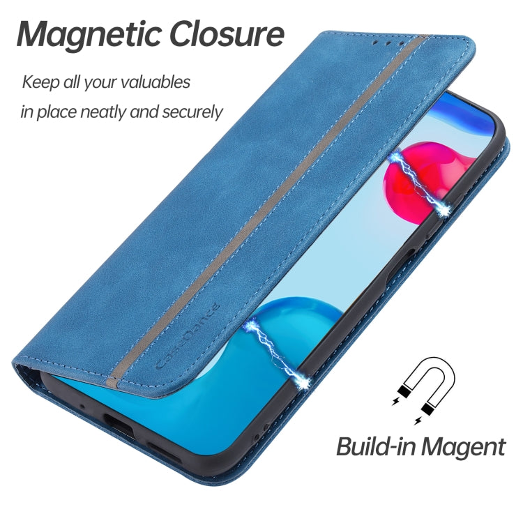 For Xiaomi Redmi Note 11S International Version Splicing Skin Feel Magnetic Leather Phone Case