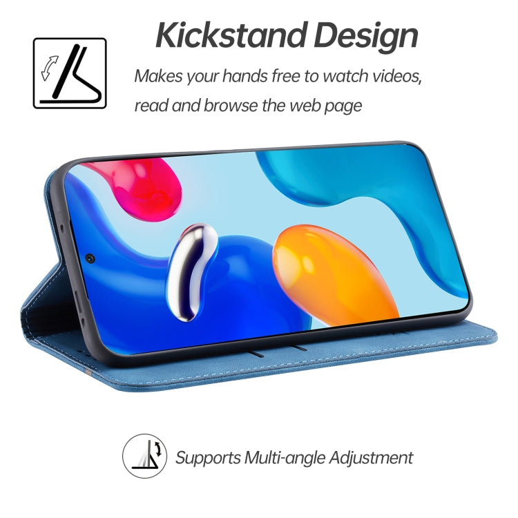 For Xiaomi Redmi Note 11S International Version Splicing Skin Feel Magnetic Leather Phone Case