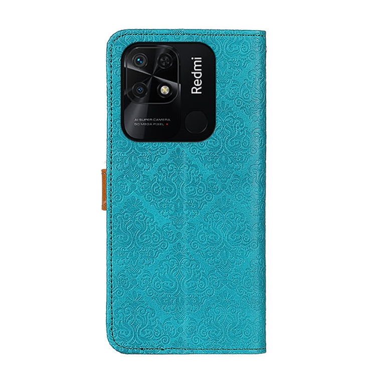 For Xiaomi Redmi 10C/Redmi 10 India/Redmi 10 Power/Poco C40 European Floral Embossed Leather Phone Case
